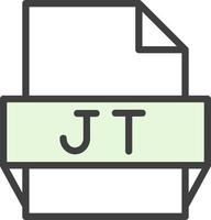 Jt File Format Icon vector