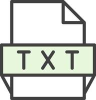 icono de formato de archivo txt vector