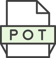 Pot File Format Icon vector