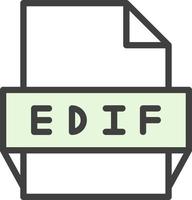 Edif File Format Icon vector