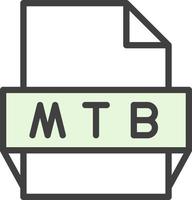 Mtb File Format Icon vector