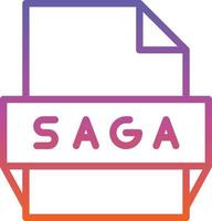 Saga File Format Icon vector