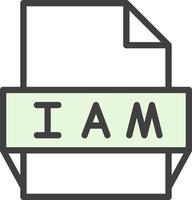 Iam File Format Icon vector