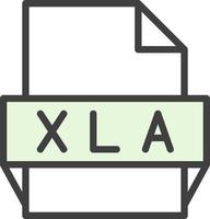 Xla File Format Icon vector