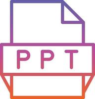 Ppt File Format Icon vector