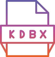 Kdbx File Format Icon vector