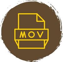 icono de formato de archivo mov vector