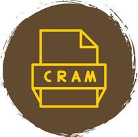 icono de formato de archivo cram vector