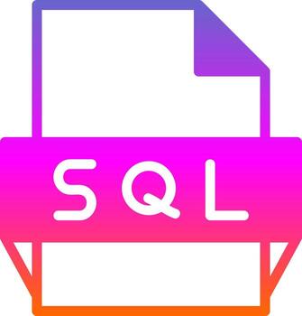icono de formato de archivo sql vector