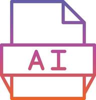 Ai File Format Icon vector