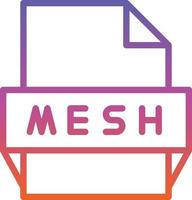 Mesh File Format Icon vector