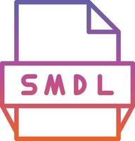 Smdl File Format Icon vector