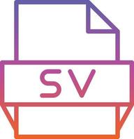 Sv File Format Icon vector