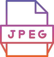 Jpeg File Format Icon vector