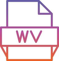 Wv File Format Icon vector