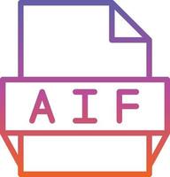 Aif File Format Icon vector