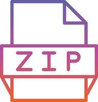 Zip File Format Icon vector