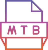 Mtb File Format Icon vector