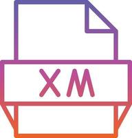 Xm File Format Icon vector