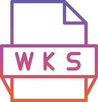 Wks File Format Icon vector