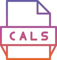 Cals File Format Icon vector