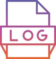 Log File Format Icon vector