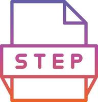 Step File Format Icon vector