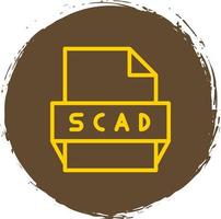 icono de formato de archivo scad vector