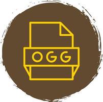 icono de formato de archivo ogg vector