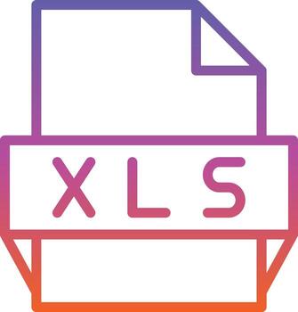 icono de formato de archivo xls vector