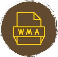 icono de formato de archivo wma vector