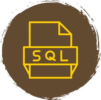 icono de formato de archivo sql vector