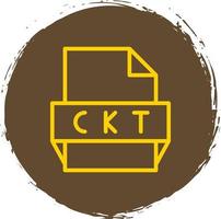 icono de formato de archivo ckt vector