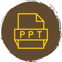 Ppt File Format Icon vector