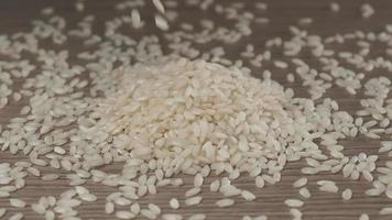 Samen von weißen Reiskörnern video