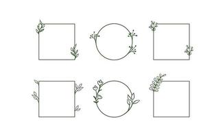 Floral frames. Wreath decorative borders. vector