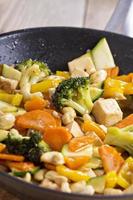 Tofu stir fry with vegetables photo