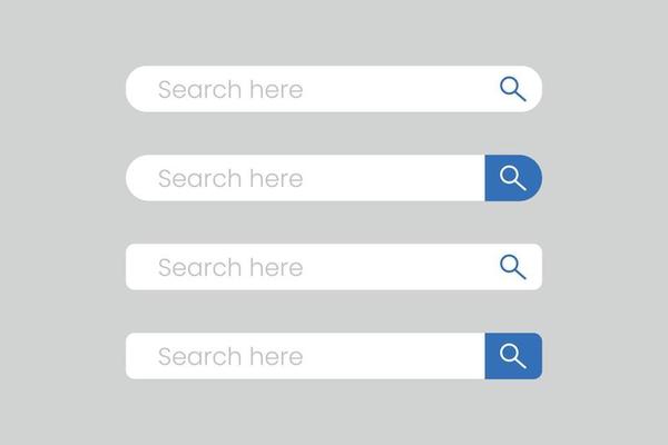 Set of search bar boxes ui search templates for websites