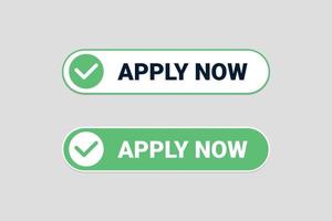 Apply now buttons for design web services application or websites vector