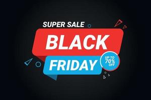 Black friday special offer sale with realistic papercut vector