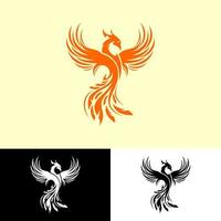 phoenix es adecuado para logotipos comerciales, para tiendas de tecnología, desarrolladores de aplicaciones y juegos, blogs de revisión educativa, canales de vlog, deportes, carreras o logotipos comunitarios. vector