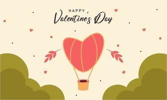 Flat happy valentine's day illustration vector