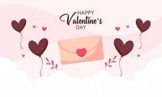 Flat happy valentine's day illustration vector