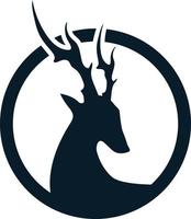 logotipo simple de cabeza de ciervo vector