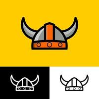 Viking helmet, perfect for game store, game app developer, game review blog logo or game vlog channel, community vector