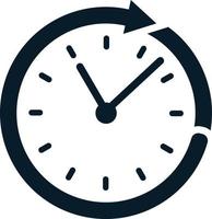 wall clock logo icon vector