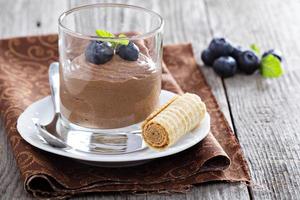 Healthy avocado chocolate pudding photo