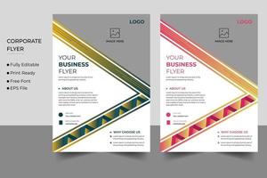 Corporate business flyer design and brochure cover template vector
