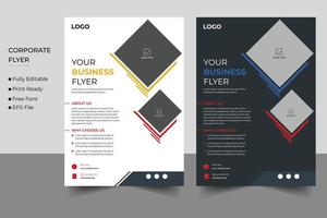 Corporate business flyer design and brochure cover template vector