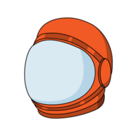 Orange Space Helmet Suit Astronaut Equipment Front View png